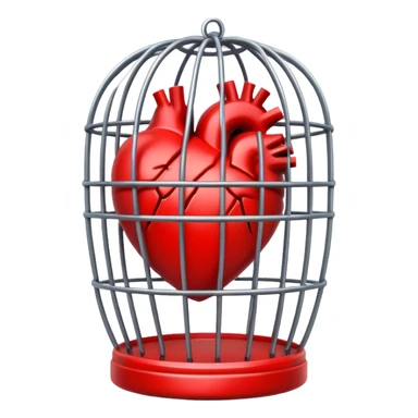 Trapped heart sticker