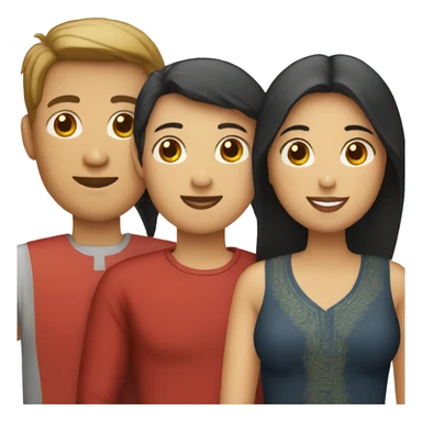 couple with vietnamese man and tunisian woman sticker