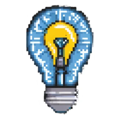 knowledge wiki icon with lightbulb and digital encyclopedia sticker