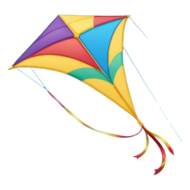 A kite flying in the sky sticker