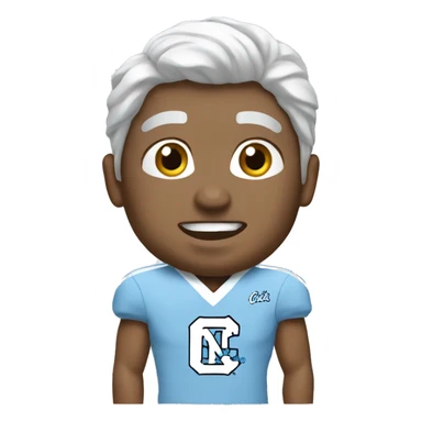 White male wearing North Carolina Tar Heels sticker