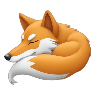 Un loup qui dort avec un renard  sticker