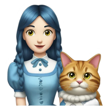 alice in wonderland and the cat sticker