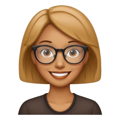 mujer trigueña con lentes sticker