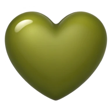 olive green heart  imogjies sticker