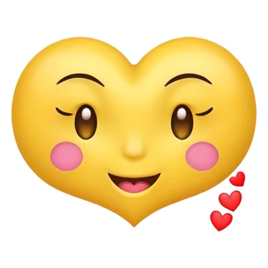 Wink face with heart eye sticker