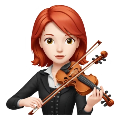 RED HAIR  FEMALE VIOLINIST sticker