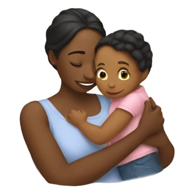 Harper and mommy hugging  sticker