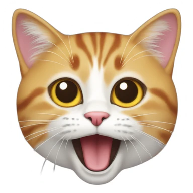 Cat getting excited saying ahhhhh sticker
