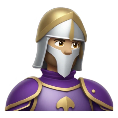 byzantine soldier with white skin and purple armor sticker