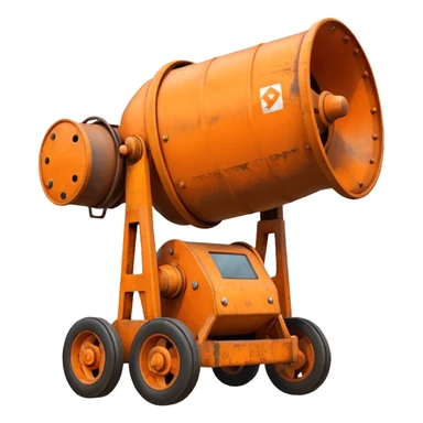 orange concrete mixer sticker