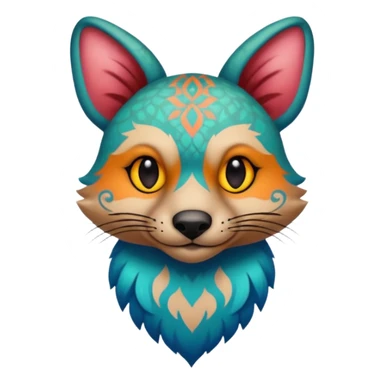 animal with tattoos sticker