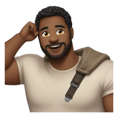 Thicc gay black man sticker