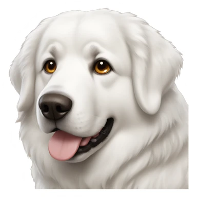Great Pyrenees with brown ears sticker
