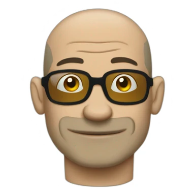 Tattooed bald man style Futurama sticker