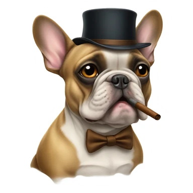 French bulldog smoking a cigar  sticker