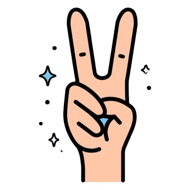 Korean finger heart gesture, hand making heart shape with thumb and index finger sticker