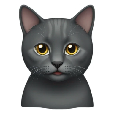 dark gray british shortair cat sticker
