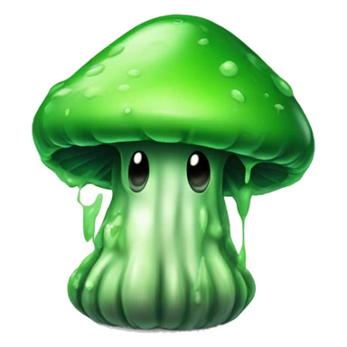 toxic green gooey slimey mushroom  sticker