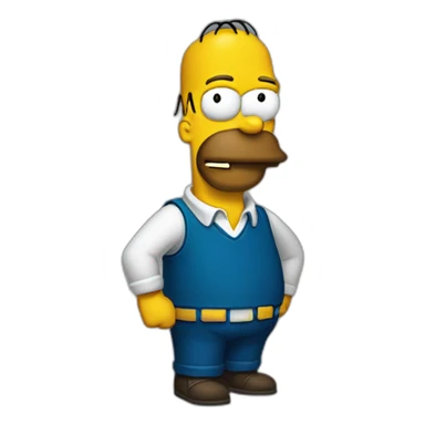 Homer sipson qui joue à fortnie sticker
