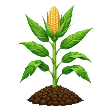Cây bắp mọc trên đất sticker
