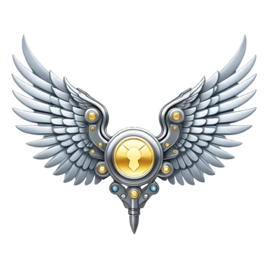 sorayama champion wings mechanical glowing sticker