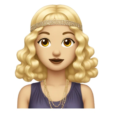 Flapper with long blonde hair  sticker