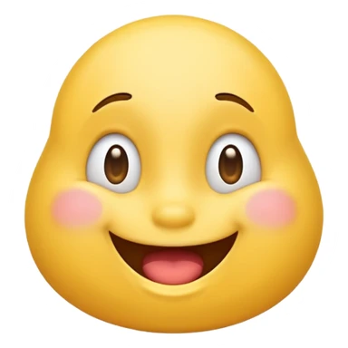 Bashful but excited emoji with large butt sticker