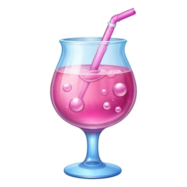 pink colored drink in a medieval potion glass sticker