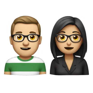 Man with straight short hair with glasses and stub. Woman with straight dark hair with glasses. Beer in hand and German flag. They are loosing their mind! sticker