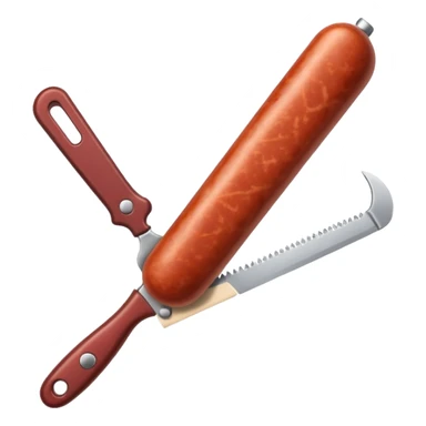 sausage with a razor blade inside sticker