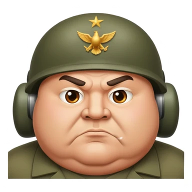 a military bombing plane with a head of a bold fat man sticker