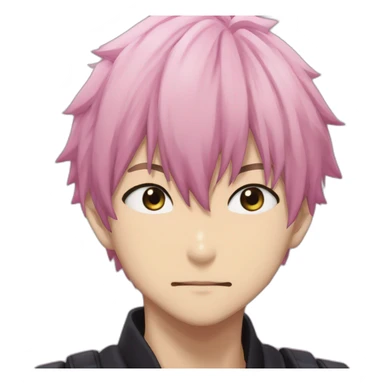 itadori yuji from jujutsu kaisen pink sticker