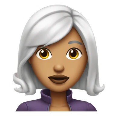 woman with extremely big large gigantic lips making a sassy face  sticker