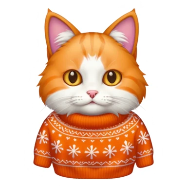 Un  gato con ropa navideña sticker