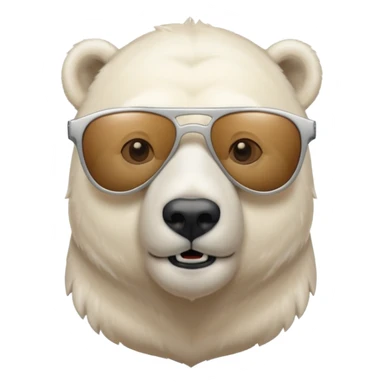 Oso polar millonario gafa de sol  sticker