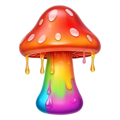 gummy neon melting mushroom  sticker