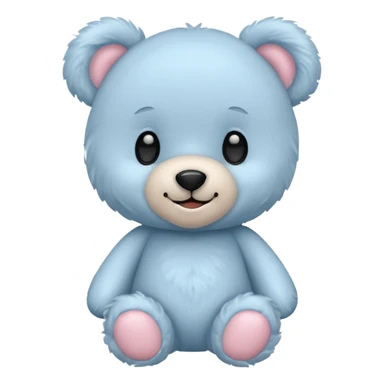 Pastel blue cute teddybear sticker