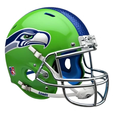 NFL Seahawks helmut with bling neon sticker