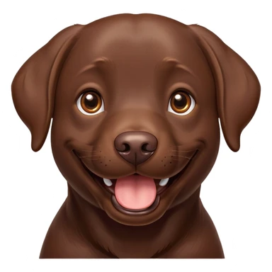 Chocolate Labrador laughs sticker