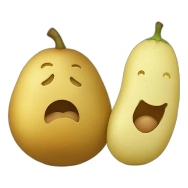 Un concombre avec une patate tout les deux amis sticker