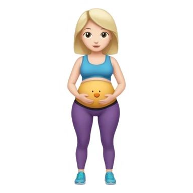 femme belly stuffing legging sticker