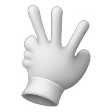 white glove pointing sticker