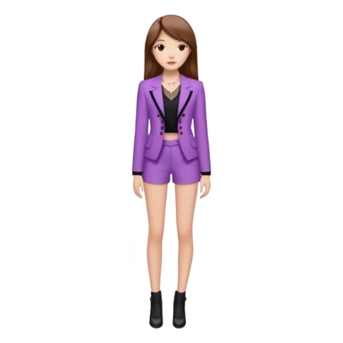 Pelo castaño,delgada,alta, mi color favorito es el lila me gusta lo coquet y lo asthetic,estoy asiendo mi Glow up y soy fan a BLAK PINK 🖤🩷 sticker