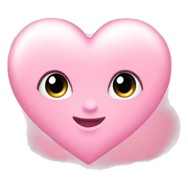 Baby pink heart with a pink bow sticker