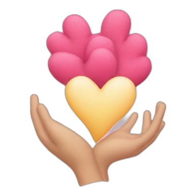 Peluche qui fait un coeur avec les mains sticker