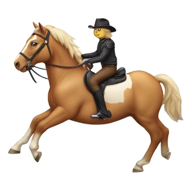 Cat on top of a horse sticker