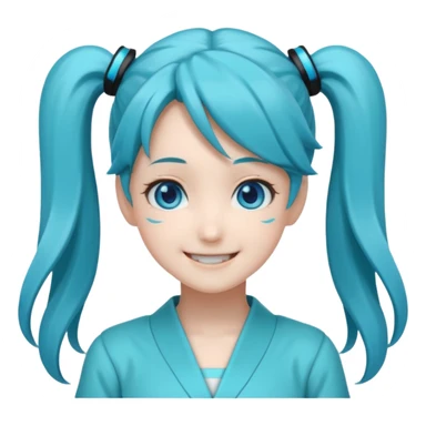 Hatsune Miku smile twintail sticker