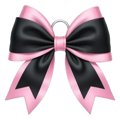 BLACKPINK-inspired gothic bow , no hearts, black and pink, cute,  sticker