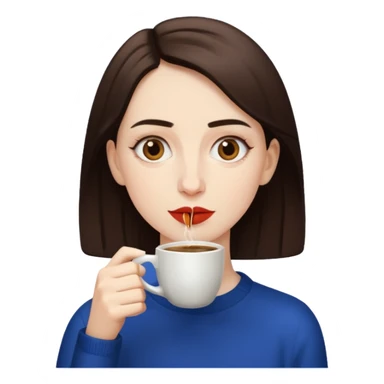 Maia Sandu drinking coffee sticker